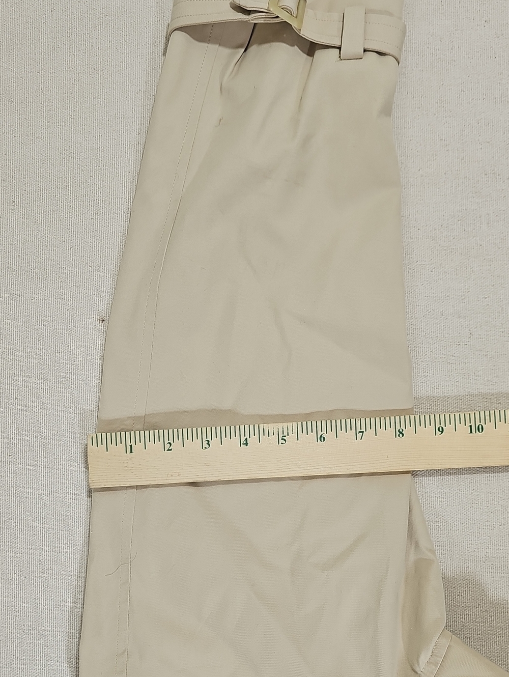 Lauren Ralph Lauren Beige Double-Breasted Trench Coat Vintage XL - Picture 14 of 14